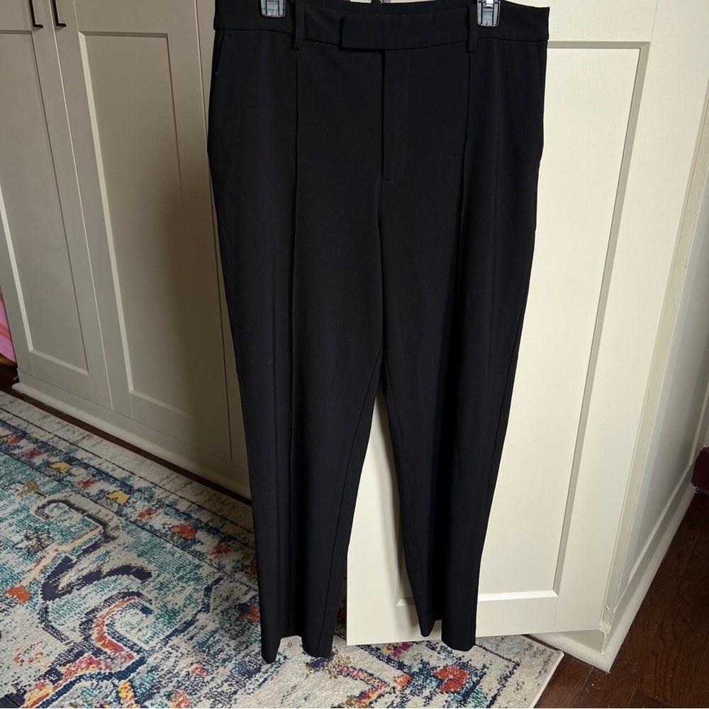 Madewell Fairbanks Pintuck Trouser Pant in Black Size 12